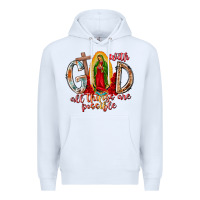 White With God All Things Are Possible Premium Hoodie - RacoonDesign