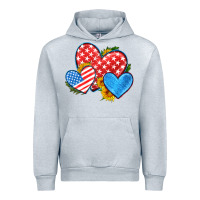 Heather Grey usa flag hearts with sunflower Urban Hoodie - HRA Design Shop