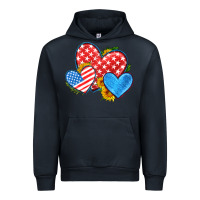 Navy usa flag hearts with sunflower Urban Hoodie - HRA Design Shop