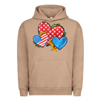 Pigment Burro usa flag hearts with sunflower Urban Hoodie - HRA Design Shop