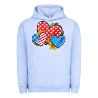 Pigment Grape Ice usa flag hearts with sunflower Urban Hoodie - HRA Design Shop