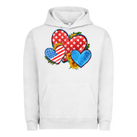Pigment Lunar Rock usa flag hearts with sunflower Urban Hoodie - HRA Design Shop