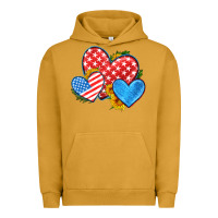 Pigment Peanut Butter usa flag hearts with sunflower Urban Hoodie - HRA Design Shop