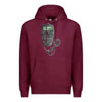 Burgundy baseball counter and stopwatch fa element Premium Hoodie - FaDigitalArtStudio