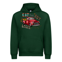 Forest Green eat fresh buy local Urban Hoodie - CowhideDigitalArt