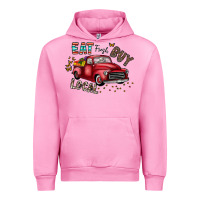 Fuchsia Pink eat fresh buy local Urban Hoodie - CowhideDigitalArt
