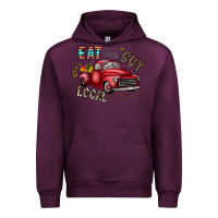 Mauve Wine eat fresh buy local Urban Hoodie - CowhideDigitalArt