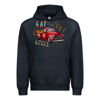 Navy eat fresh buy local Urban Hoodie - CowhideDigitalArt