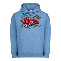 Pigment Pebble Blue eat fresh buy local Urban Hoodie - CowhideDigitalArt