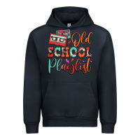 Navy old school playlist cassette Urban Hoodie - FaDigitalArtStudio