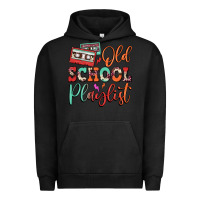 Pigment Black old school playlist cassette Urban Hoodie - FaDigitalArtStudio