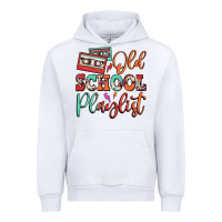 White old school playlist cassette Urban Hoodie - FaDigitalArtStudio