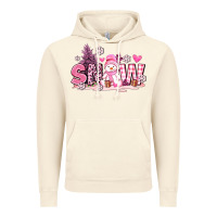 Vintage Artic pink snowman and snow Vintage Hoodie - AdoDesignShop