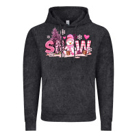 Vintage Black pink snowman and snow Vintage Hoodie - AdoDesignShop