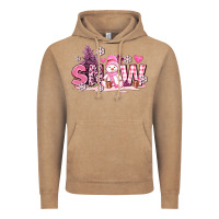 Vintage Coffee pink snowman and snow Vintage Hoodie - AdoDesignShop