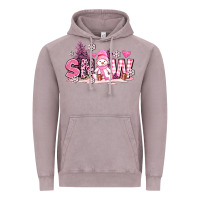Vintage Zinc pink snowman and snow Vintage Hoodie - AdoDesignShop