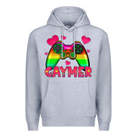 Heather Grey gaymer Premium Hoodie - HRA Design Shop