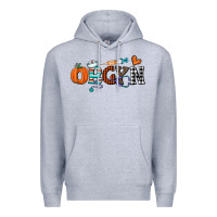 Heather Grey obgyn Premium Hoodie - CowhideDigitalArt