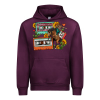 Mauve Wine rodeo sunflower cactus cassette Urban Hoodie - FaDigitalArtStudio