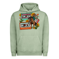 Pigment Oil Green rodeo sunflower cactus cassette Urban Hoodie - FaDigitalArtStudio