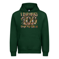 Forest Green i survived 100 wild days of school Urban Hoodie - RacoonDesign