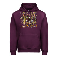Mauve Wine i survived 100 wild days of school Urban Hoodie - RacoonDesign