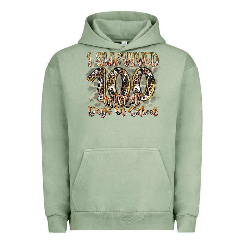 I Survived 100 Wild Days Of School Urban Hoodie by RacoonDesign | Teevron