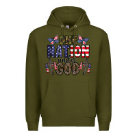 Army Green one nation under god Premium Hoodie - CowhideDigitalArt