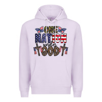 Lilac one nation under god Premium Hoodie - CowhideDigitalArt