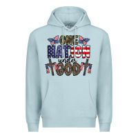 Blue Mist one nation under god Premium Hoodie - CowhideDigitalArt