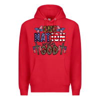 Red one nation under god Premium Hoodie - CowhideDigitalArt