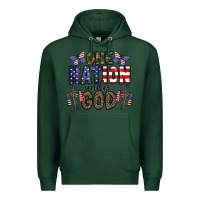 Sports Green one nation under god Premium Hoodie - CowhideDigitalArt