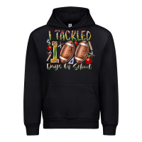 Black I Tackled 100 Days of School Urban Hoodie - RacoonDesign