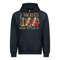 Navy I Tackled 100 Days of School Urban Hoodie - RacoonDesign