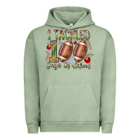 Pigment Oil Green I Tackled 100 Days of School Urban Hoodie - RacoonDesign