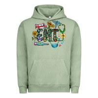 Pigment Oil Green emt Urban Hoodie - CowhideDigitalArt