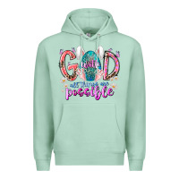 Seafoam with god all things are possible Premium Hoodie - RacoonDesign