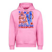 Fuchsia Pink flip flops and freedom Urban Hoodie - HRA Design Shop