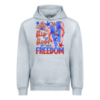 Heather Grey flip flops and freedom Urban Hoodie - HRA Design Shop