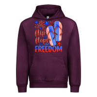 Mauve Wine flip flops and freedom Urban Hoodie - HRA Design Shop