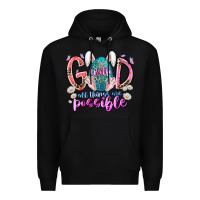 Black with god all things are possible Premium Hoodie - RacoonDesign