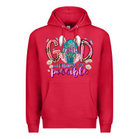 Cardinal with god all things are possible Premium Hoodie - RacoonDesign