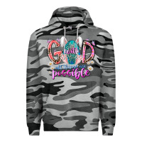 Slate Camo with god all things are possible Premium Hoodie - RacoonDesign