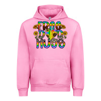 Fuchsia Pink free dad hugs Urban Hoodie - CowhideDigitalArt