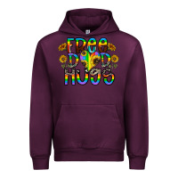 Mauve Wine free dad hugs Urban Hoodie - CowhideDigitalArt