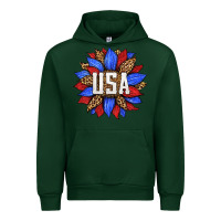 Forest Green american sunflower Urban Hoodie - HRA Design Shop