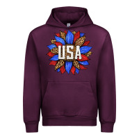 Mauve Wine american sunflower Urban Hoodie - HRA Design Shop