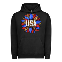 Pigment Black american sunflower Urban Hoodie - HRA Design Shop