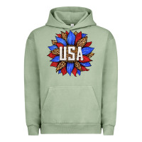 Pigment Oil Green american sunflower Urban Hoodie - HRA Design Shop