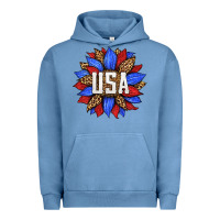 Pigment Pebble Blue american sunflower Urban Hoodie - HRA Design Shop